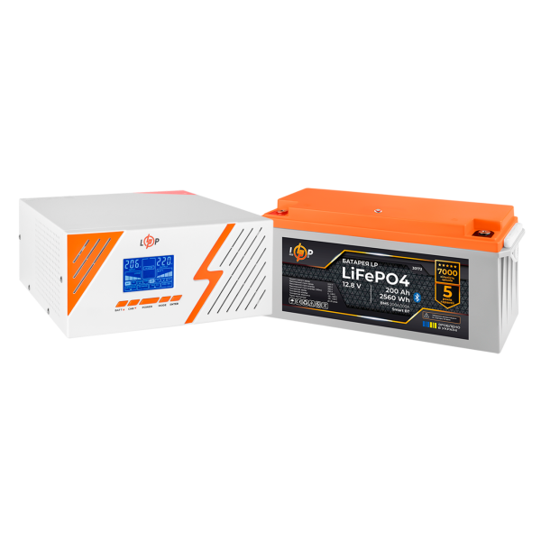 Комплект резервного живлення LogicPower B1500 White + літієва (LiFePO4) батарея 2560Wh Комплект резервного живлення LogicPower B1500 White + літієва (LiFePO4) батарея 2560Wh