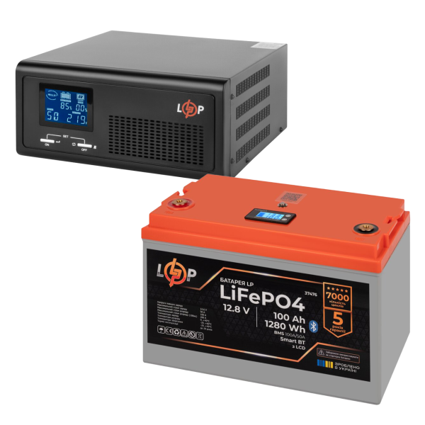 КРЖ LogicPower B1500 + літієва (LiFePO4) батарея 1280 Ватт (19408+37476 100 Ah) КРЖ LogicPower B1500 + літієва (LiFePO4) батарея 1280 Ватт (19408+37476 100 Ah)