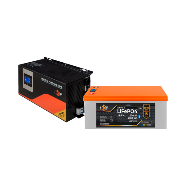 Комплект резервного живлення LP(LogicPower) ДБЖ + літієва (LiFePO4) батарея (UPS W4500 + АКБ LiFePO4 5888W) Комплект резервного живлення LP(LogicPower) ДБЖ + літієва (LiFePO4) батарея (UPS W4500 + АКБ LiFePO4 5888W)