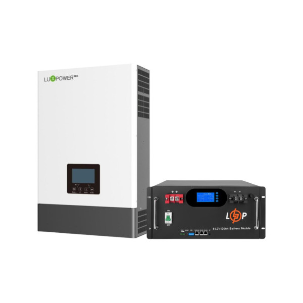 Комплект резервного живлення LP SNA6000+LP LiFePO4 51,2V 120 Ah 6000Wh UA Комплект резервного живлення LP SNA6000+LP LiFePO4 51,2V 120 Ah 6000Wh UA