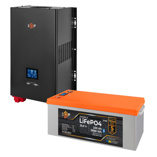 Комплект резервного живлення LogicPower 3600W + літієва (LiFePO4) батарея 7168Wh Комплект резервного живлення LogicPower 3600W + літієва (LiFePO4) батарея 7168Wh