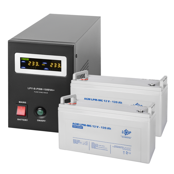 Комплект резервного живлення LP (LogicPower) ДБЖ + мультигелева батарея (UPS B1500 + АКБ MG 2880Wh) Комплект резервного живлення LP (LogicPower) ДБЖ + мультигелева батарея (UPS B1500 + АКБ MG 2880Wh)