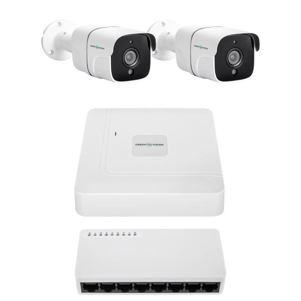 Комплект відеоспостереження на 2 камери GV-IP-K-W97/2 4MP Комплект відеоспостереження на 2 камери GV-IP-K-W97/2 4MP