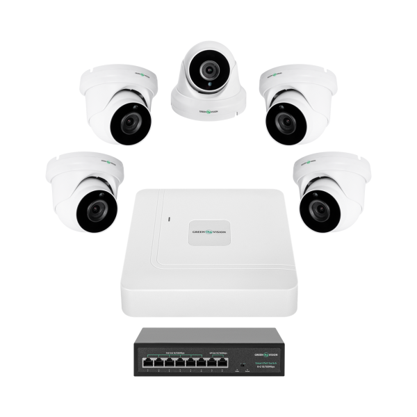 Комплект відеоспостереження на 5 камер GV-IP-K-W82/05 5MP Комплект відеоспостереження на 5 камер GV-IP-K-W82/05 5MP