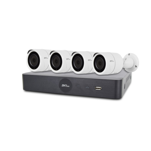 IP комплект відеоспостереження з 4 камерами ZKTeco KIT-8504NER-4P/4-BS855L11B IP комплект відеоспостереження з 4 камерами ZKTeco KIT-8504NER-4P/4-BS855L11B