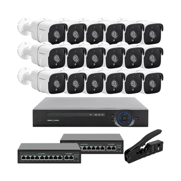 Комплект відеоспостереження на 18 камер GV-IP-K-W90/18 5MP Комплект відеоспостереження на 18 камер GV-IP-K-W90/18 5MP