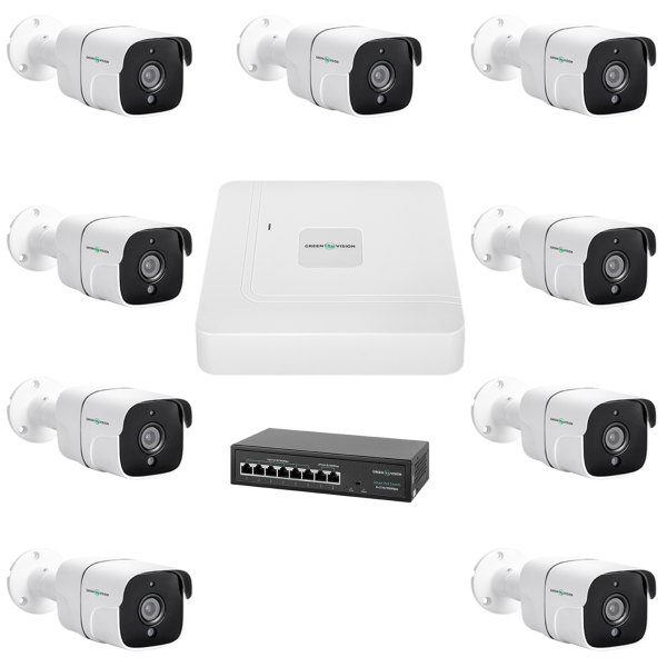 Комплект відеоспостереження на 9 камер GV-IP-K-W78/09 5MP Комплект відеоспостереження на 9 камер GV-IP-K-W78/09 5MP