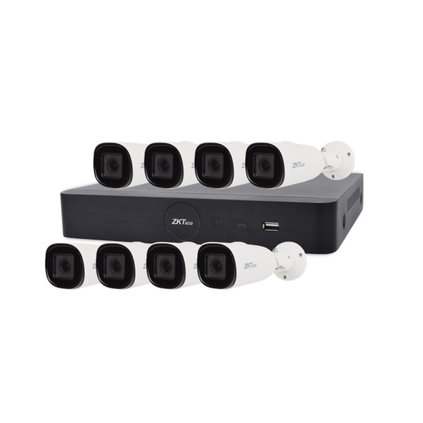 IP комплект відеоспостереження з 8 камерами ZKTeco KIT-8508NER-8P/8- BL-852O38S IP комплект відеоспостереження з 8 камерами ZKTeco KIT-8508NER-8P/8- BL-852O38S