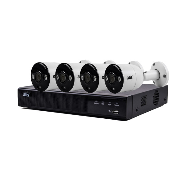 Комплект IP відеоспостереження 5Mp ATIS IP 4 kit з 4 циліндричними камерами та відеореєстратором для безпеки вашої території Комплект IP відеоспостереження 5Mp ATIS IP 4 kit з 4 циліндричними камерами та відеореєстратором для безпеки вашої території