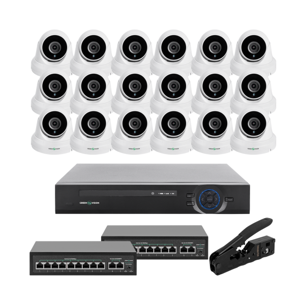 Комплект відеоспостереження на 18 IP камер 5MP GV-IP-K-W85/18 для безпеки приватного будинку, офісу чи дачі Комплект відеоспостереження на 18 IP камер 5MP GV-IP-K-W85/18 для безпеки приватного будинку, офісу чи дачі