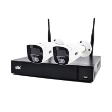 Комплект відеоспостереження WiFi ATIS WF 2 kit з відеореєстратором та 2 IP камерами 2 Мп для охоронної системи для будинку та офісу