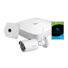 Комплект відеоспостереження WiFi kit 1cam: 1 відеореєстратор, 1 жорсткий диск, 1 Wi-Fi-відеокамера 4 Мп та 1 кронштейн Комплект відеоспостереження WiFi kit 1cam: 1 відеореєстратор, 1 жорсткий диск, 1 Wi-Fi-відеокамера 4 Мп та 1 кронштейн