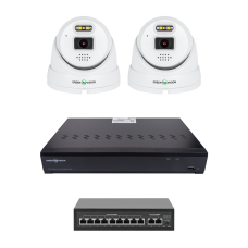 Комплект відеоспостереження на 2 камери GV-IP-K-W101/2 5MP Ultra AI для контролю безпеки приватного будинку, офісу або дачі