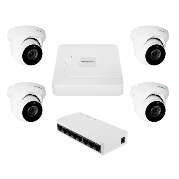 Комплект відеоспостереження на 4 камери GV-IP-K-W95/4 5MP Комплект відеоспостереження на 4 камери GV-IP-K-W95/4 5MP