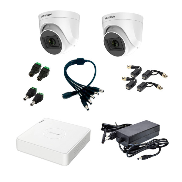 Комплект видеонаблюдения на 2 видеокамеры 5Мп Hikvision iDS-7104HUHI-M1/S(C) для охранной системы внутреннего наблюдения Комплект видеонаблюдения на 2 видеокамеры 5Мп Hikvision iDS-7104HUHI-M1/S(C) для охранной системы внутреннего наблюдения