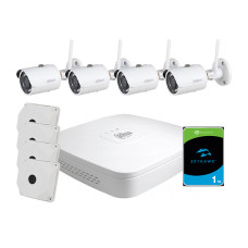 Комплект відеоспостереження WiFi kit 4cam: 1 відеореєстратор, 1 жорсткий диск, 4 Wi-Fi-відеокамери 4 Мп та 4 кронштейни Комплект відеоспостереження WiFi kit 4cam: 1 відеореєстратор, 1 жорсткий диск, 4 Wi-Fi-відеокамери 4 Мп та 4 кронштейни