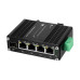 PoE-комутатор 5-портовий для відеоспостереження E-LINK LNK-IMC104GP-SFP IN 12-48V з живленням до 120 Вт та захистом від блискавки