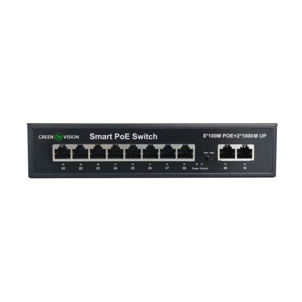 Комутатор мережевий POE GV-008-D-08+2PG Комутатор мережевий POE GV-008-D-08+2PG