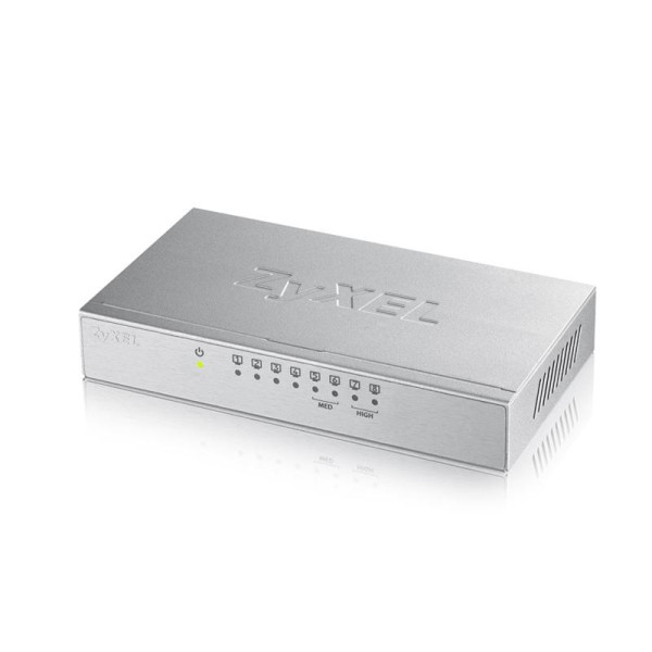 Комутатор на 8 портів ZyXEL GS-108B v3 (GS-108BV3-EU0101F) в металевому корпусі Комутатор на 8 портів ZyXEL GS-108B v3 (GS-108BV3-EU0101F) в металевому корпусі