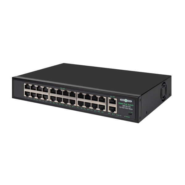 Комутатор мережевий POE GV-009-D-24+2PG для організації мережі з 24 портами POE та 2 UP-Link, підтримка IEEE802.3AT/AФ, металевий корпус Комутатор мережевий POE GV-009-D-24+2PG для організації мережі з 24 портами POE та 2 UP-Link, підтримка IEEE802.3AT/AФ, металевий корпус