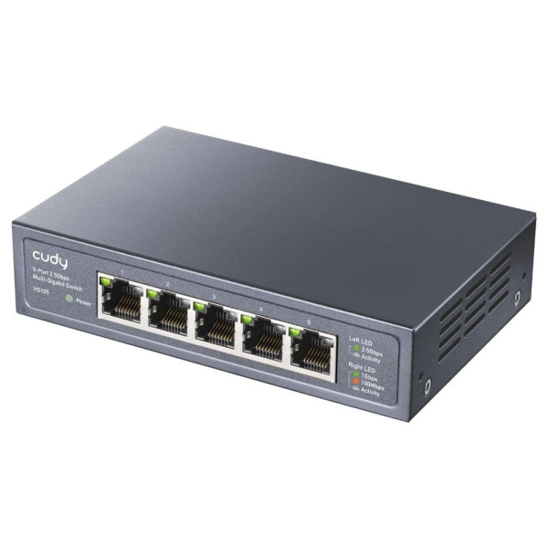 Коммутатор 5-портовый неуправляемый Cudy HS105 2.5G для создания высокоскоростной сети на базе RJ45 100/1000/2500Mbps с поддержкой Auto MDI/MDIX Коммутатор 5-портовый неуправляемый Cudy HS105 2.5G для создания высокоскоростной сети на базе RJ45 100/1000/2500Mbps с поддержкой Auto MDI/MDIX