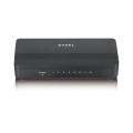 Комутатор на 8 портів ZyXEL GS-108S v2 (GS-108SV2-EU0101F) в пластиковому корпусі Комутатор на 8 портів ZyXEL GS-108S v2 (GS-108SV2-EU0101F) в пластиковому корпусі