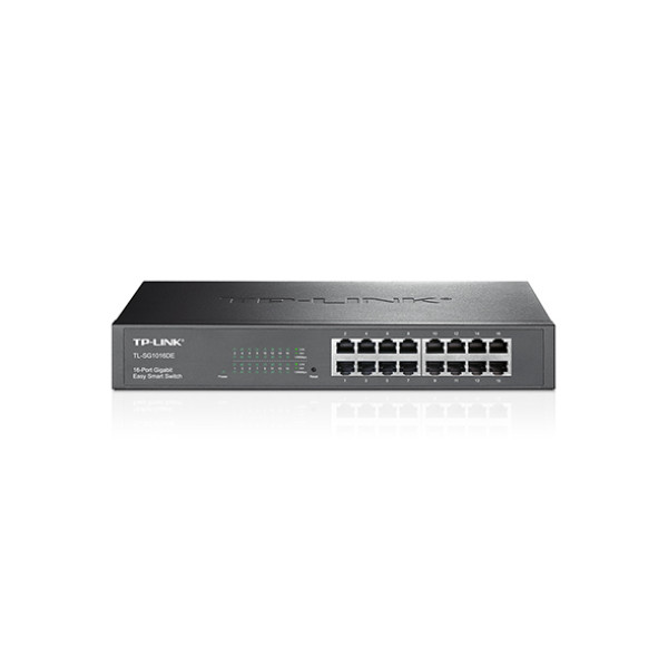 Комутатор TP-LINK TL-SG1016DE 16-портовий гігабітний Easy Smart 13" 1U Комутатор TP-LINK TL-SG1016DE 16-портовий гігабітний Easy Smart 13" 1U