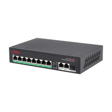 Некерований PoE-комутатор 11-портовий ONV-H1108PFD з 8 портами PoE для відеоспостереження з потужністю 120 Вт та передачею до 250 м