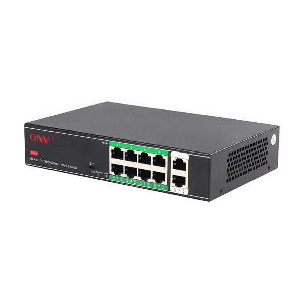 PoE-комутатор некерований 10-портовий ONV-H1108PSD з 8 портами PoE для відеоспостереження з максимальним живленням до 120 Вт та захистом від блискавки 4KV PoE-комутатор некерований 10-портовий ONV-H1108PSD з 8 портами PoE для відеоспостереження з максимальним живленням до 120 Вт та захистом від блискавки 4KV