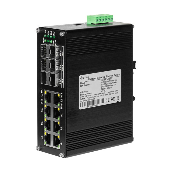 ПоЕ-комутатор 14-портовий керований L2+ ETH-IMC2408MP гігабітний з 8 PoE портами 240W для промислових мереж та систем відеоспостереження ПоЕ-комутатор 14-портовий керований L2+ ETH-IMC2408MP гігабітний з 8 PoE портами 240W для промислових мереж та систем відеоспостереження