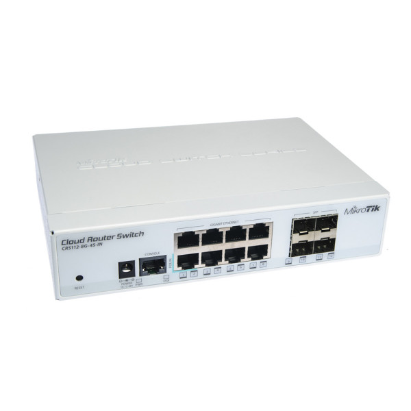 12-портовий керований комутатор MIKROTIK CRS112-8G-4S-IN 12-портовий керований комутатор MIKROTIK CRS112-8G-4S-IN