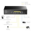 PoE-комутатор 6-портовий некерований Cudy GS1005PTS1 для підключення IP камер з 4 портами PoE+ та SFP-портом, гігабітний, 120W, підтримка VLAN та Extend PoE-комутатор 6-портовий некерований Cudy GS1005PTS1 для підключення IP камер з 4 портами PoE+ та SFP-портом, гігабітний, 120W, підтримка VLAN та Extend