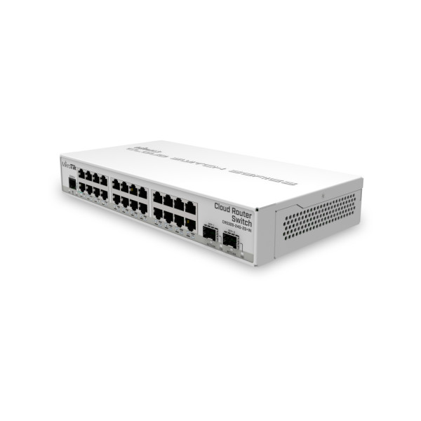 Коммутатор 24-портовый Gigabit MikroTik CRS326-24G-2S+IN для корпоративных сетей и управления трафиком Коммутатор 24-портовый Gigabit MikroTik CRS326-24G-2S+IN для корпоративных сетей и управления трафиком