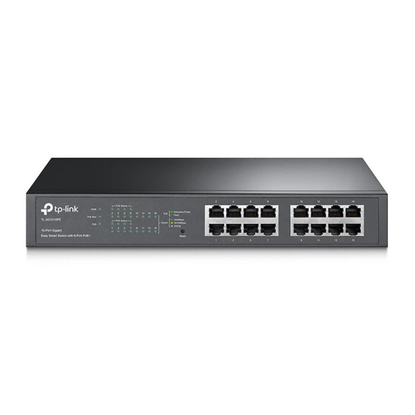 PoE-комутатор TP-Link TL-SG1016PE 16xGE/8xPoE+ 124.4 Вт EasySmart 13" 1U PoE-комутатор TP-Link TL-SG1016PE 16xGE/8xPoE+ 124.4 Вт EasySmart 13" 1U