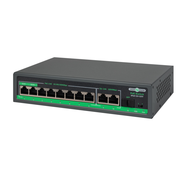 Комутатор мережевий POE GV-018-D-08G+2PG+1SFP Комутатор мережевий POE GV-018-D-08G+2PG+1SFP