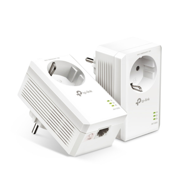 Комплект адаптерів TP-Link Powerline TL-PA7017P KIT із вбудованою розеткою Комплект адаптерів TP-Link Powerline TL-PA7017P KIT із вбудованою розеткою