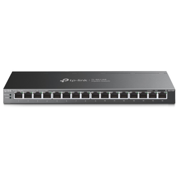 Коммутатор TP-LINK TL-SG116P 16xGE/PoE+ 120W неуправляемый Коммутатор TP-LINK TL-SG116P 16xGE/PoE+ 120W неуправляемый