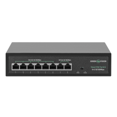 Мережевий комутатор PoE GV-015-D-06+2P для камер спостереження та NVR, забезпечує живлення і передачу даних по Ethernet