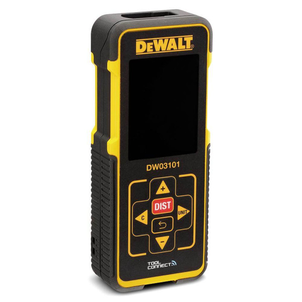Далекомір лазерний DeWALT DW03101 для точних вимірювань на дистанції до 100 м, з живленням від 2 батарей типу AAA, точність +/- 1.5 мм на 10 м, вага 0.280 кг Далекомір лазерний DeWALT DW03101 для точних вимірювань на дистанції до 100 м, з живленням від 2 батарей типу AAA, точність +/- 1.5 мм на 10 м, вага 0.280 кг