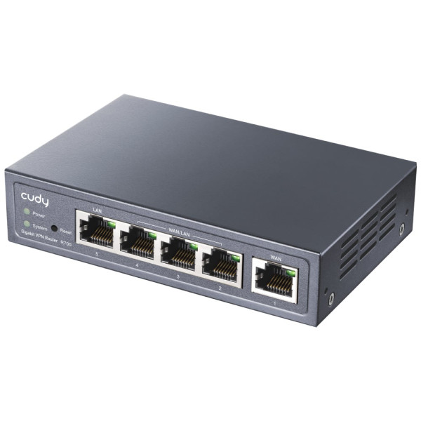 Гігабітний Multi-WAN VPN-маршрутизатор Cudy R700 для швидкісного інтернет-з'єднання та безпечного доступу з підтримкою балансування навантаження та резервування Гігабітний Multi-WAN VPN-маршрутизатор Cudy R700 для швидкісного інтернет-з'єднання та безпечного доступу з підтримкою балансування навантаження та резервування