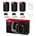 Маршрутизатор WiFi Mesh-система WiFi 6 2.5G AX3000 Cudy M3000 Black для быстрой и надежной передачи данных в большом доме, комплект из 3-х устройств Маршрутизатор WiFi Mesh-система WiFi 6 2.5G AX3000 Cudy M3000 Black для быстрой и надежной передачи данных в большом доме, комплект из 3-х устройств