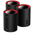 Маршрутизатор WiFi Mesh-система WiFi 6 2.5G AX3000 Cudy M3000 Black для быстрой и надежной передачи данных в большом доме, комплект из 3-х устройств Маршрутизатор WiFi Mesh-система WiFi 6 2.5G AX3000 Cudy M3000 Black для быстрой и надежной передачи данных в большом доме, комплект из 3-х устройств