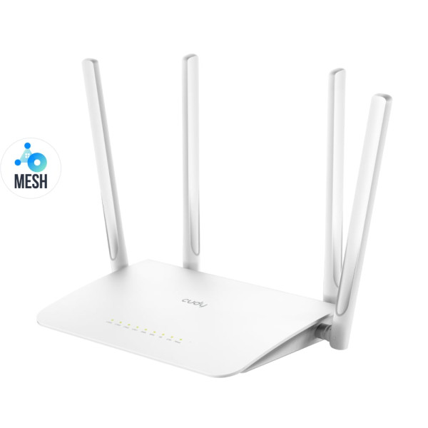 WiFi 5 Mesh-маршрутизатор Cudy WR1300 дводіапазонний гігабітний AC1200 для стабільного інтернет-з’єднання в будинку та офісі WiFi 5 Mesh-маршрутизатор Cudy WR1300 дводіапазонний гігабітний AC1200 для стабільного інтернет-з’єднання в будинку та офісі