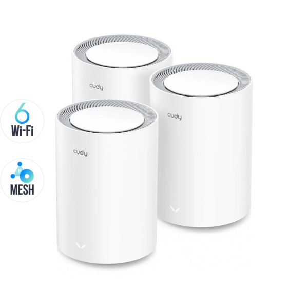 Маршрутизатор WiFi Mesh-система WiFi 6 AX1800 Cudy M1800 (3-Pack) для дводіапазонного високошвидкісного WiFi з підтримкою VPN і MU-MIMO