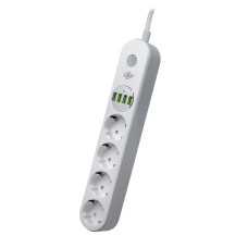 Мережевий фільтр (подовжувач) LP F24U4 (4x230V-2500W, 4xUSB-5V/3,4A 17W Auto Max) Мережевий фільтр (подовжувач) LP F24U4 (4x230V-2500W, 4xUSB-5V/3,4A 17W Auto Max)
