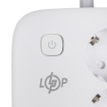 Мережевий фільтр (подовжувач) LP F65WG4 (3x230V-3520W, 2xUSB-60W, 2xType-C 65W QC/PD) Мережевий фільтр (подовжувач) LP F65WG4 (3x230V-3520W, 2xUSB-60W, 2xType-C 65W QC/PD)