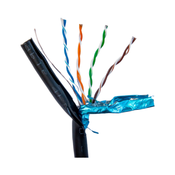 Кабель мережевий кручена пара для наружн.робіт Gear САТ.5E FTP-CU-4Px2x0.51 Copper-double jacket PVC+PE Кабель мережевий кручена пара для наружн.робіт Gear САТ.5E FTP-CU-4Px2x0.51 Copper-double jacket PVC+PE
