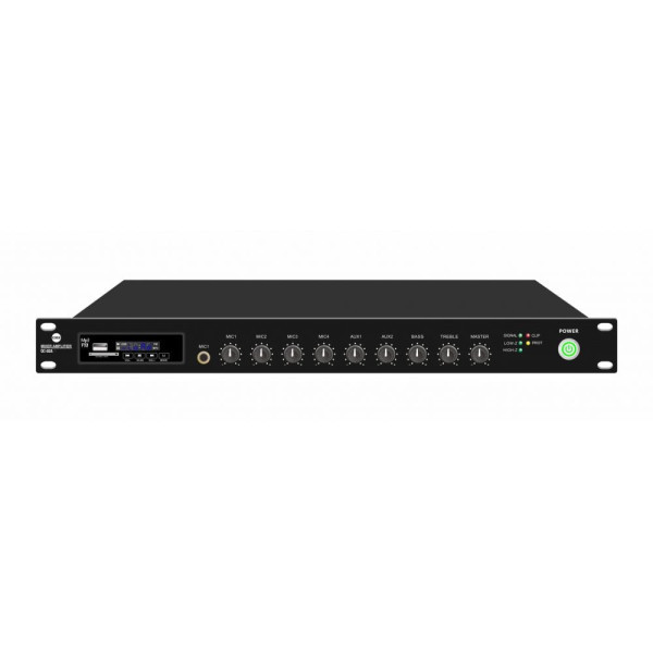 Микширующий усилитель 19" CMX DC-60A 60 Вт для аудиосистем с Bluetooth, FM-тюнером и встроенным медиаплеером Микширующий усилитель 19" CMX DC-60A 60 Вт для аудиосистем с Bluetooth, FM-тюнером и встроенным медиаплеером