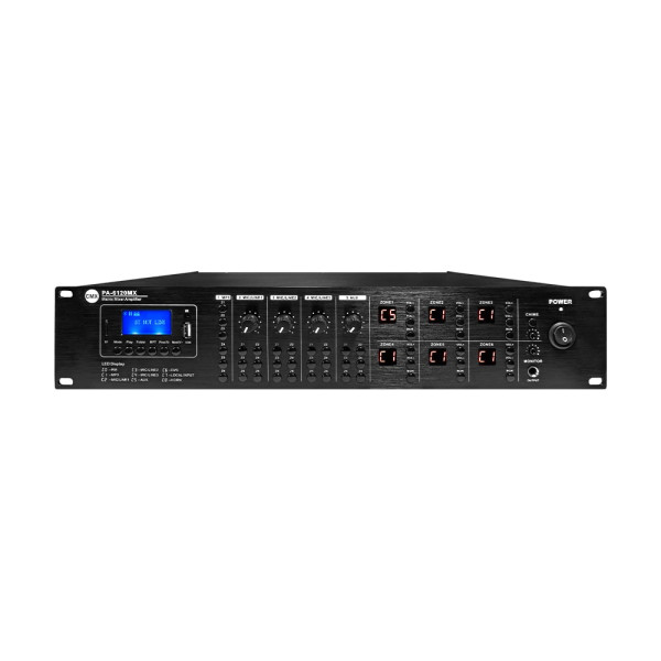 Матричний мікшуючий підсилювач 6 зон CMX PA-6120MX з MP3, Bluetooth та FM-тюнером для звукових систем у приміщеннях 19" Матричний мікшуючий підсилювач 6 зон CMX PA-6120MX з MP3, Bluetooth та FM-тюнером для звукових систем у приміщеннях 19"