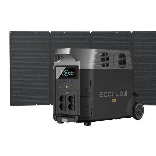 Комплект EcoFlow DELTA Pro + 400W Solar Panel зарядна станція та сонячна панель Комплект EcoFlow DELTA Pro + 400W Solar Panel зарядна станція та сонячна панель